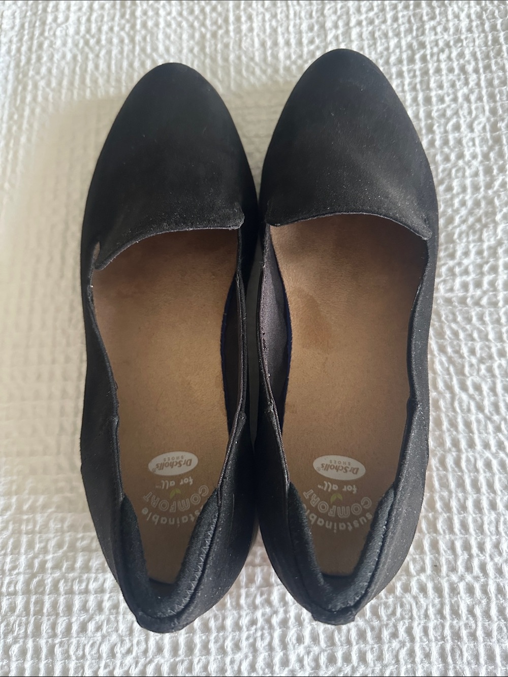 Dr. Scholl’s Cushioned Black Suede Flats for Women - Size 11